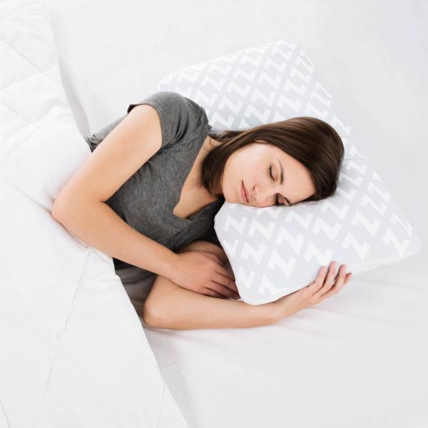 Woman sleeping on Shoulder Zoned Dough® + Bamboo Charcoal